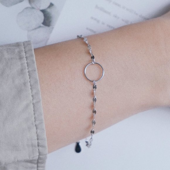 Silver Karma Circle Bracelet - Picture 4 of 5